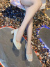 Vistline單鞋女2025年新款百搭粗跟珍珠高跟鞋法式訂婚鞋配裙子瑪麗珍鞋女 杏色 34 曬單實(shí)拍圖