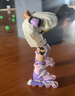 樂秀GT4輪滑鞋兒童男女童初學(xué)者溜冰鞋鎖輪可調(diào)節(jié)專業(yè)中小學(xué)課滑冰鞋 香芋紫K5原廠套裝|閃輪款 M （適合腳碼32-35碼）|4碼可調(diào) 曬單實(shí)拍圖