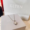 GLTEN999純銀項鏈四葉草一克拉吊墜足銀真銀項鏈生日禮物520情人節(jié)禮物 四葉草項鏈+證書+專柜禮盒 曬單實拍圖