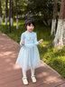 巴拉巴拉balaOne童裝兒童連衣裙女2025秋冬新款公主裙針織網(wǎng)紗裙 藍色調00388 120 曬單實(shí)拍圖