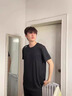 李寧簡(jiǎn)約短袖男士正品T恤速干百搭上衣冬季新款運動(dòng)服裝休閑冰絲透氣 黑色-速干清涼透氣 L 曬單實(shí)拍圖