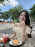 糖力【商場(chǎng)同款】夏新款泡泡云朵連衣裙女打攬一字肩天絲長(zhǎng)裙 杏色 S 曬單實(shí)拍圖