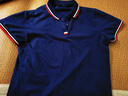皮爾卡丹（pierre cardin）2025夏季新款翻領(lǐng)POLO衫女短袖純棉T恤女寬松休閑運動(dòng)女上衣 寶藍色:純板 5XL 建議145-160斤 曬單實(shí)拍圖