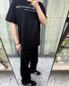 普戈斯彈力修身微喇黑色軟牛仔褲男款cleanfit美式高街長褲直筒休閑褲子 黑色 XL 曬單實拍圖