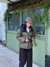 鴨鴨（YAYA）情侶款羽絨服短款冬季時尚拼色加厚防風面包服休閑百搭保暖外套男 深橄欖綠色 L 曬單實拍圖