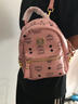 瑪嘎ins風(fēng)小雙肩包女新款韓版潮流女士通勤小背包時(shí)尚百搭學(xué)生三用包 粉色 曬單實(shí)拍圖