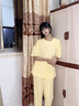 帕蘭朵100%純棉睡衣女夏季2025新款抗菌除螨短袖長(cháng)褲女生休閑家居服套裝 01M65026  【純棉 7A級】 L 【體重100-120斤】 曬單實(shí)拍圖