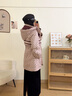 鴨鴨中長(zhǎng)款羽絨服女士2025年冬季新款時(shí)尚保暖韓版收腰顯瘦派克服外套 黑色 M 曬單實(shí)拍圖