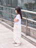 花苞褲女童夏季2025新款兒童薄款褲子女孩大童冰絲防蚊褲夏裝裙褲 可鹽可甜花苞褲 150 曬單實拍圖