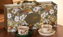 SUCCOHOMEWARE中古風(fēng)小清新咖啡杯碟套裝家用陶瓷復(fù)古喝水杯公司辦公室下午茶杯 花訴青野對(duì)杯禮盒+禮袋(次日達(dá)) 曬單實(shí)拍圖