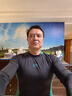 阿瑞娜（arena）魄浪2.0系列男士游泳衣短袖長袖防曬高彈舒適及膝泳衣 黑色/深綠色-上衣長袖泳衣 XL 曬單實拍圖