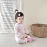班喜迪嬰兒衣服秋裝嬰幼兒連體衣洋氣小寶寶哈衣爬服春秋季長袖童裝公主 粉色 73cm 曬單實(shí)拍圖