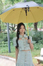 愛上雨超大號(hào)雙人傘防暴雨德國(guó)品質(zhì)長(zhǎng)柄加厚加固抗風(fēng)暴雨專用直桿傘男士 防水套120CM直柄-配色傘架-黑黃 曬單實(shí)拍圖