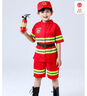 兒童消防員表演服演出服親子職業(yè)體驗服裝角色扮演衣服幼兒園套裝 短袖+短褲+帽子+腰帶 120 曬單實拍圖