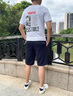 真維斯純棉短褲男夏季薄款中青年男士修身休閑工裝直筒彈力大褲衩中褲子 1XM08/17405深藍(lán)色 32 曬單實(shí)拍圖