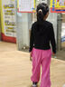 ASK JUNIOR女童套裝秋裝兒童連帽衛(wèi)衣休閑工裝褲運(yùn)動(dòng)撞色兩件套 粉色 130 曬單實(shí)拍圖