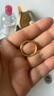 中國黃金（CHINA GOLD）黃金戒指女足金莫比烏斯環(huán)光面素圈戒指生日禮物送女友老婆 17號【甄選禮盒】 0.5g 曬單實(shí)拍圖
