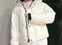 雪中飛短款加厚羽絨服女士2025新款保暖時尚外穿小個子面包服冬季外套潮 白色 M 160/84A 115-130斤 曬單實拍圖