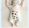 優(yōu)奇寶寶防踢睡袍薄款男女兒童短袖睡衣連體衣半袖嬰兒睡裙家居服夏季 曬單實(shí)拍圖