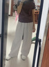 森馬（Semir）休閑褲女肌理長褲松弛感25夏季松緊腰闊腿褲山本褲109325127007 曬單實拍圖