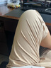 茵曼（INMAN）夏季女通勤直筒九分褲中高腰顯瘦百搭經(jīng)典薄款休閑褲子 卡其色 30 曬單實(shí)拍圖