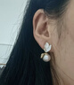 禾匠輕奢珍珠耳釘女士2025年新款高級感情人節(jié)生日禮物送女友老婆 貝珠耳夾（無耳洞耳夾） 曬單實拍圖