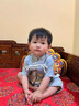 G.DUCKKIDS小黃鴨新生嬰兒衣服夏季周歲禮服男寶寶滿月百天宴服中國風連體衣 中國龍藍色 66cm 尺碼0-3個月6斤-12斤 曬單實拍圖