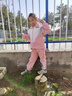 G.DUCKKIDS童裝女童秋裝套裝兒童衣服女大童春秋季拼色外套兩件套小學生夾克 83202粉色 150 尺碼11~12歲【140-150cm】 曬單實拍圖
