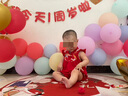 婚戀傾城抓周用品男女孩龍寶一周歲生日布置裝飾道具套裝16件套含地毯 曬單實(shí)拍圖