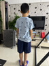 NIKE3BRAND 耐克吸濕透氣短T+短褲2件套25年夏季男女童滿印彈力套裝 曬單實拍圖
