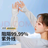特步（XTEP）防曬冰袖男女薄款夏季防紫外線寬松泡泡冰絲涼感袖套開車騎行護臂 曬單實拍圖