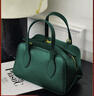 美洋（MEIYANG）小綠磚手拎包 牛皮革簡(jiǎn)約可拆卸肩帶波士頓小方包 翡翠綠 小包 曬單實(shí)拍圖