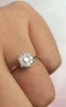 周六福（ZLF） 18K金鉆石戒指女1.5克拉效果鉆戒群鑲求婚結(jié)婚鉆戒送女友 主石10分副石13分 15號(hào) 曬單實(shí)拍圖