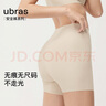 ubras無尺碼無痕包臀中腰安全褲內(nèi)褲女防走光打底褲女 黑色+白色 2條 均碼 90-120斤 曬單實拍圖