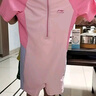 李寧（LI-NING）兒童泳衣女童連體沖浪服舒適透氣海邊沙灘溫泉泳裝808 淺粉 160  曬單實(shí)拍圖