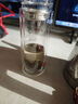富光雙層玻璃杯 高硼硅玻璃泡茶杯子 茶水分離杯 帶茶隔商務水杯男士 曬單實拍圖
