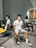頂峰保羅（Dingfengbaoluo）美式重磅POLO衫男春夏季翻領舒適透氣短袖T恤QZ20白色2XL 曬單實拍圖