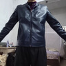 皮爾卡丹（pierre cardin）春秋季皮衣男士小立領(lǐng)時(shí)尚潮流皮褂子拉鏈短款機(jī)車服皮夾克 黑色8961小立領(lǐng)皮衣 常規(guī) 2XL【適合140-155斤】 曬單實(shí)拍圖