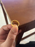 中國黃金黃金銅錢戒指女足金閉口錢多多錢幣戒指七夕情人節(jié)禮物送女朋友 金重約1g*日進(jìn)斗金銅錢戒指 【圈口20#】 曬單實(shí)拍圖