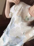 清迎桑蠶絲國(guó)風(fēng)水墨印花短袖T恤女2025夏季新款圓領(lǐng)時(shí)尚設(shè)計(jì)感上衣潮 清新素雅印花850 L 曬單實(shí)拍圖