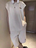 POUM無袖背心套裝男夏季新款寬松大碼短袖短褲潮牌休閑運(yùn)動學(xué)生兩件套 NJN-DHK022杏色(麂皮絨） XL【DHK022這款尺碼偏小，建議拍大一碼】 曬單實拍圖