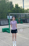 PHIGEER專業(yè)打羽毛球服女夏季防走光網(wǎng)球褲裙短袖健身服速干顯瘦運(yùn)動套裝 紫色短袖兩件套（黑裙） M 【推薦90-108斤】 曬單實(shí)拍圖