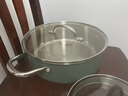 蘇泊爾SUPOR 304不銹鋼火鍋家用復底燃氣電磁爐湯鍋28cm綠色ET28AAS04-G 曬單實拍圖