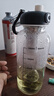 LOCKZI噸桶噸耐高溫100度食品級開水防摔茶水分離玻璃泡茶杯大容量水杯 [獨立茶網(wǎng)+杯套] 1500ml 高硼硅防爆 曬單實拍圖