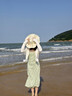 品彩（PinCai）吊帶連衣裙女海邊度假風(fēng)綠色小清新中長款連衣裙P52Q118 曬單實拍圖