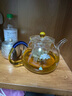 鑫璟仁 泡茶壺玻璃茶水分離家用加厚高硼硅茶壺小號燒水帶過濾內(nèi)膽手工 蓮子錦鯉--雅軒壺(900毫升) 曬單實拍圖