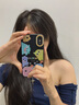 圣圖朗新款可愛小怪獸蘋果16promax手機殼iphone14高級感15pro掛繩12可愛女13卡通植絨硅膠8plus情侶全包 愛五只怪獸撞色液態(tài)硅膠-【石墨黑】+手掛繩 iPhone XS Max 曬單實拍圖