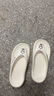 BAIHOU白猴夏季男女學(xué)生夾腳人字拖軟底加厚室內(nèi)涼拖鞋 R-18白40-41 曬單實(shí)拍圖
