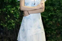 蕓蕁裙子女夏季2025新款新中式國風(fēng)印花假兩件連衣裙旗袍改良年輕款少 新中式連衣裙 S 曬單實(shí)拍圖