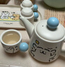 言倉線(xiàn)條小狗茶壺茶杯泡茶家用送朋友閨蜜宿舍實(shí)用生日禮物茶具套裝 小狗茶壺套組（一壺四杯）+茶盤(pán) 曬單實(shí)拍圖
